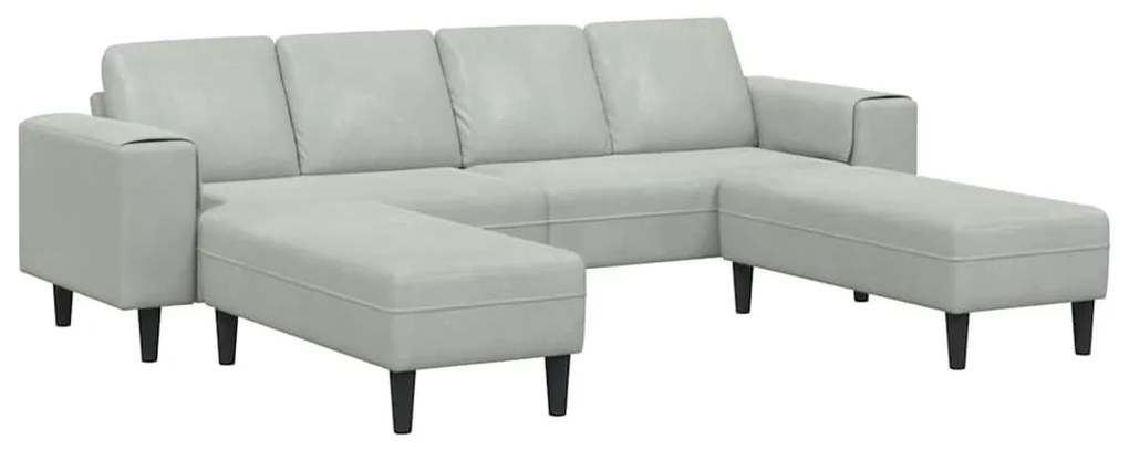 vidaXL Σετ Καναπέ 3 pcs Ανοιχτό γκρι Βελούδο