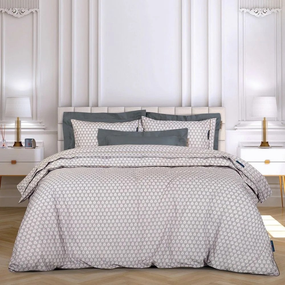Παπλωματοθήκη 2215 (Σετ 3τμχ) Black-Taupe Greenwich Polo Club Υπέρδιπλo 220x240cm Cotton-Polyester