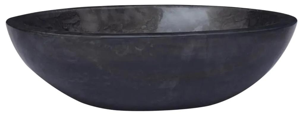 vidaXL Νιπτήρας Μαύρος 53 x 40 x 15 εκ. Μαρμάρινος