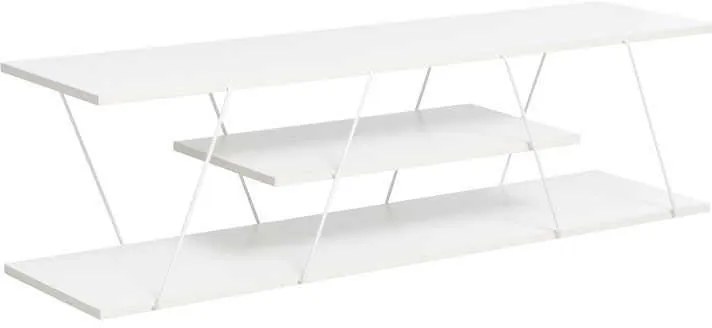 Έπιπλο τηλεόρασης Tars pakoworld λευκό 120x30x33εκ