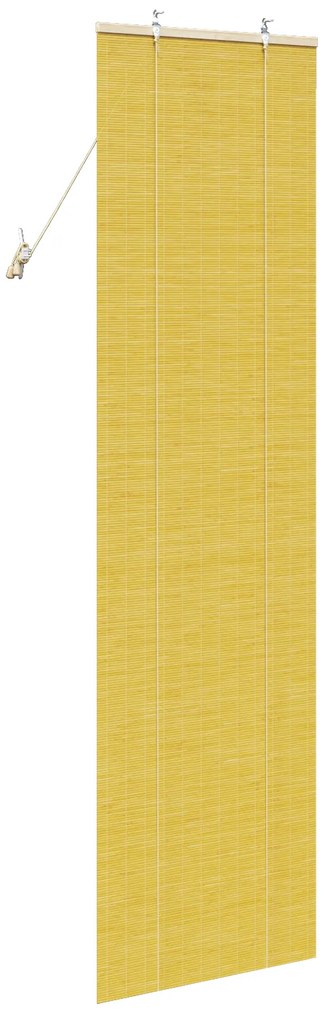 vidaXL Ρολά και Σκίες Παραθύρων Κίτρινο 60 x 220 εκ. Μπαμπού