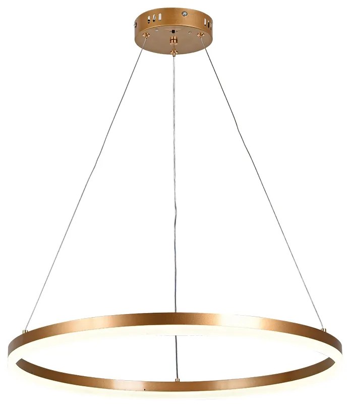 Inlight Κρεμαστό φωτιστικό LED 45W 3CCT (by switch on base) D:60cm (6095-C-Golden)