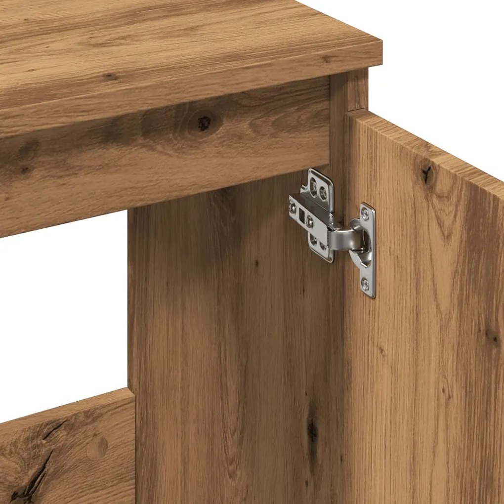 Ντουλάπι Νιπτήρα τεχνίτης Δρυς 58x33x60 εκ. Επεξεργασμένο Ξύλο - Καφέ
