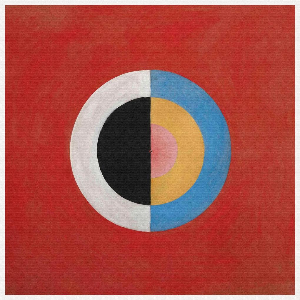 Εκτύπωση έργου τέχνης The Swan No.17 (Red, Black, White Abstract) - Hilma af Klint, (40 x 40 cm)