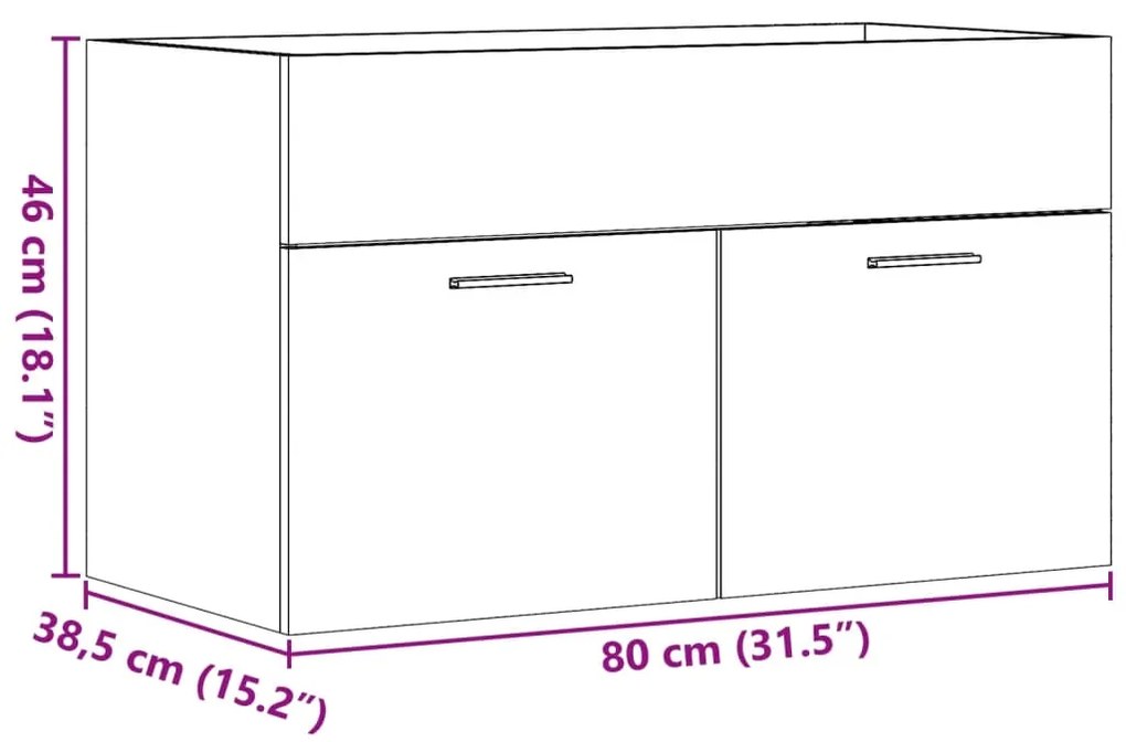 ΝΤΟΥΛΑΠΙ ΝΙΠΤΗΡΑ SONOMA ΔΡΥΣ 80 X 38,5 X 46 ΕΚ. ΑΠΟ ΕΠΕΞ. ΞΥΛΟ 856209