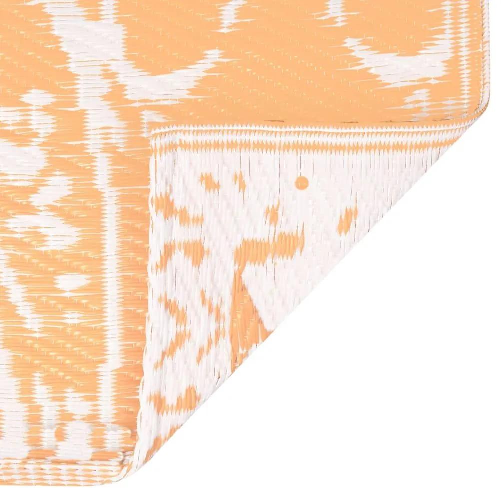 Χαλί Εξωτερικού Χώρου Πορτοκαλί/Λευκό 120x180 εκ Πολυπροπυλένιο - Πορτοκαλί