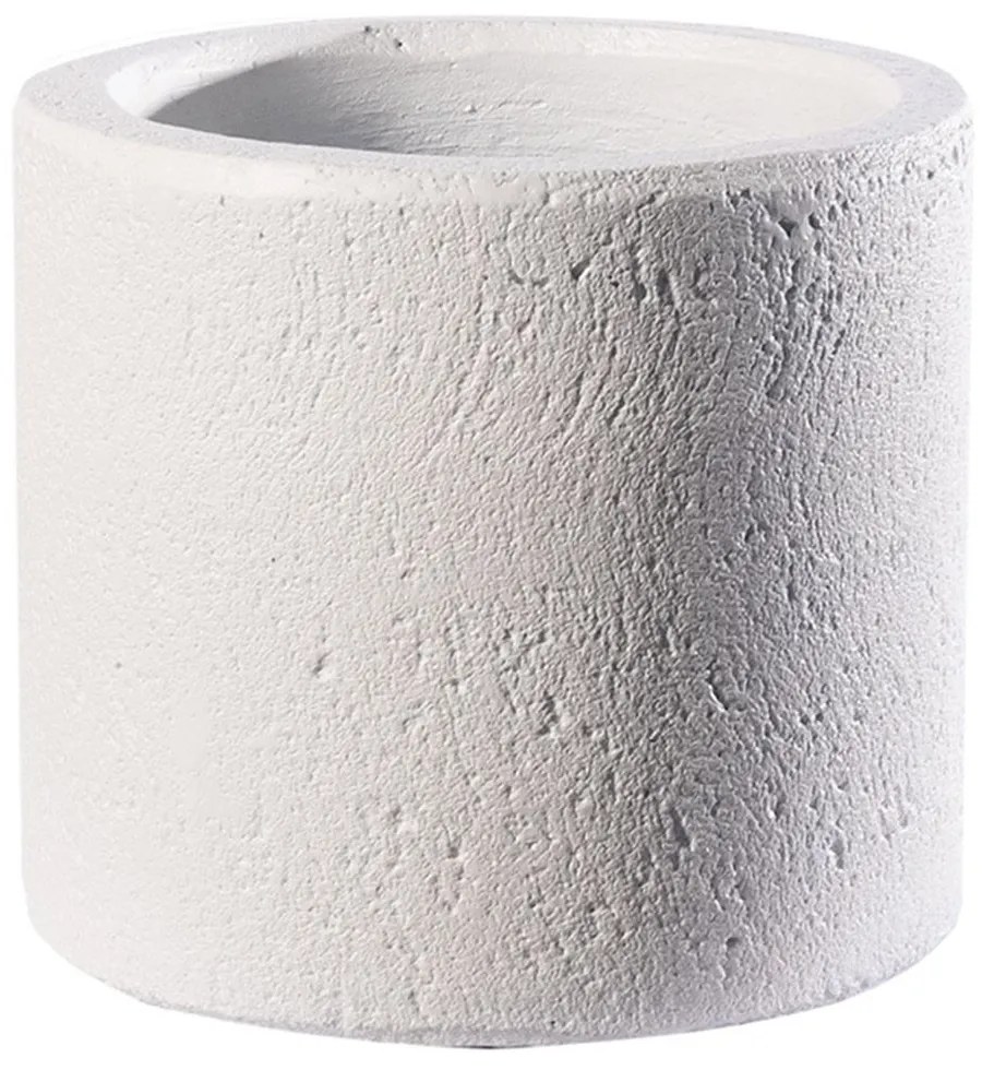 Γλάστρα Τσιμεντένια Κύλινδρος Echo B-8370-8 30x30x28cm White Supergreens Τσιμέντο