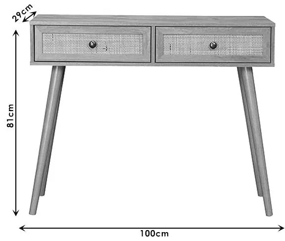 Κονσόλα Oslo sonoma 100x29x81εκ 100x29x81 εκ.