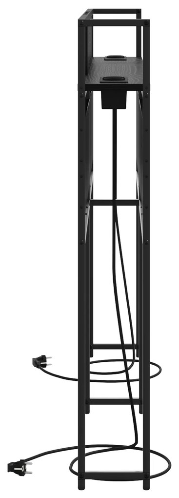 vidaXL Κεφαλάρι Αποθήκης Μαύρη δρυς 135 cm Επεξεργασμένο ξύλο