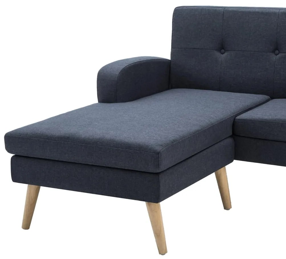 vidaXL Καναπές Γωνιακός Σκούρο Γκρι 186 x 136 x 79 εκ. Υφασμάτινος