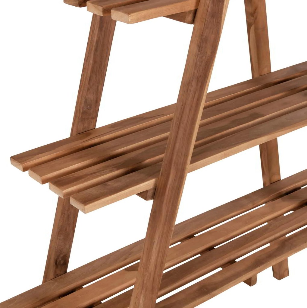 ΒΙΒΛΙΟΘΗΚΗ STAM HM7895 TEAK ΞΥΛΟ ΣΕ ΦΥΣΙΚΟ ΧΡΩΜΑ 120x33x180Y εκ.