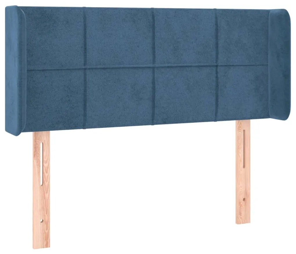 Κεφαλάρι με Πτερύγια Σκούρο Μπλε 103x16x78/88 εκ. Βελούδινο 3118814