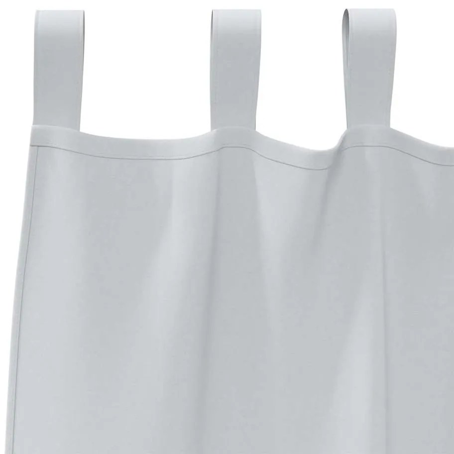vidaXL Κουρτίνες με κουρτίνες 2 pcs Ανοιχτό Γκρι Πολυεστέρας