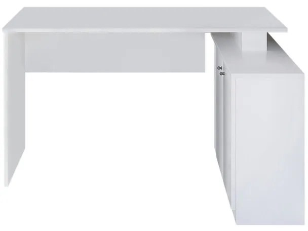 Γραφείο εργασίας Basak Megapap γωνιακό χρώμα λευκό 130x60x74εκ.