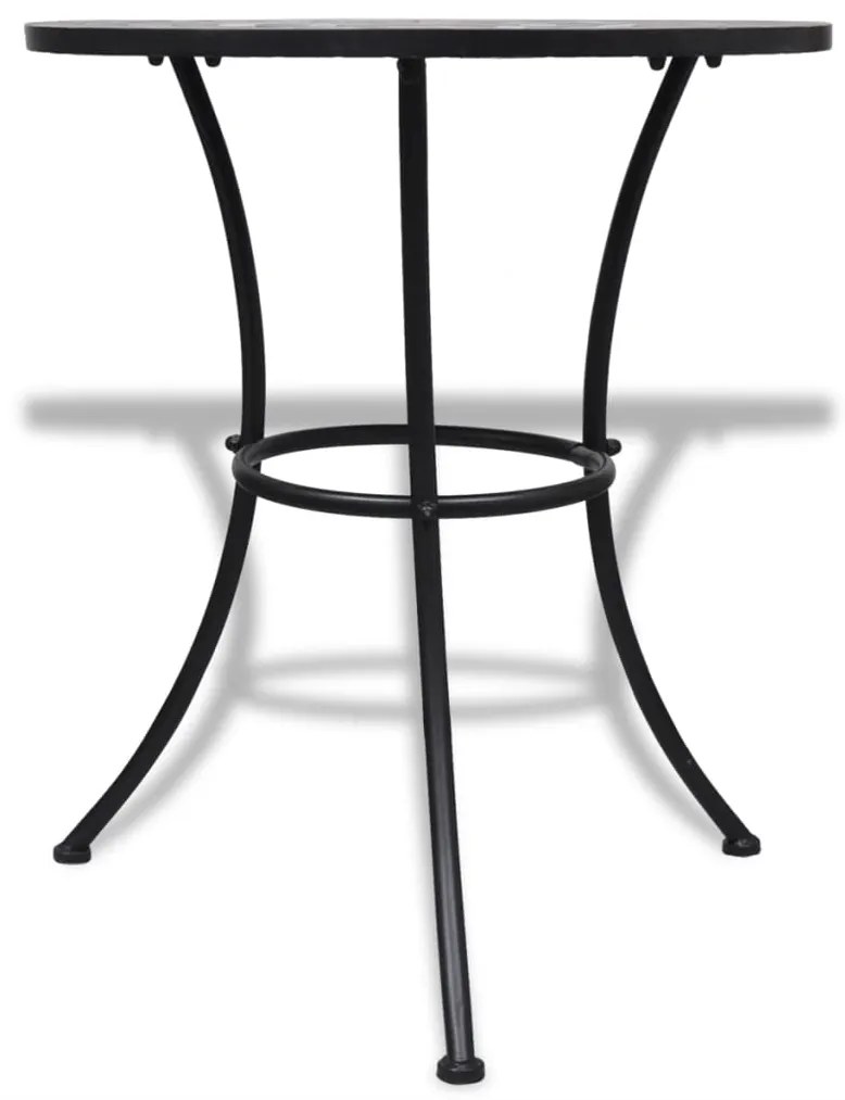 vidaXL Τραπέζι Bistro «Μωσαϊκό» Τερακότα / Λευκό 60 εκ.