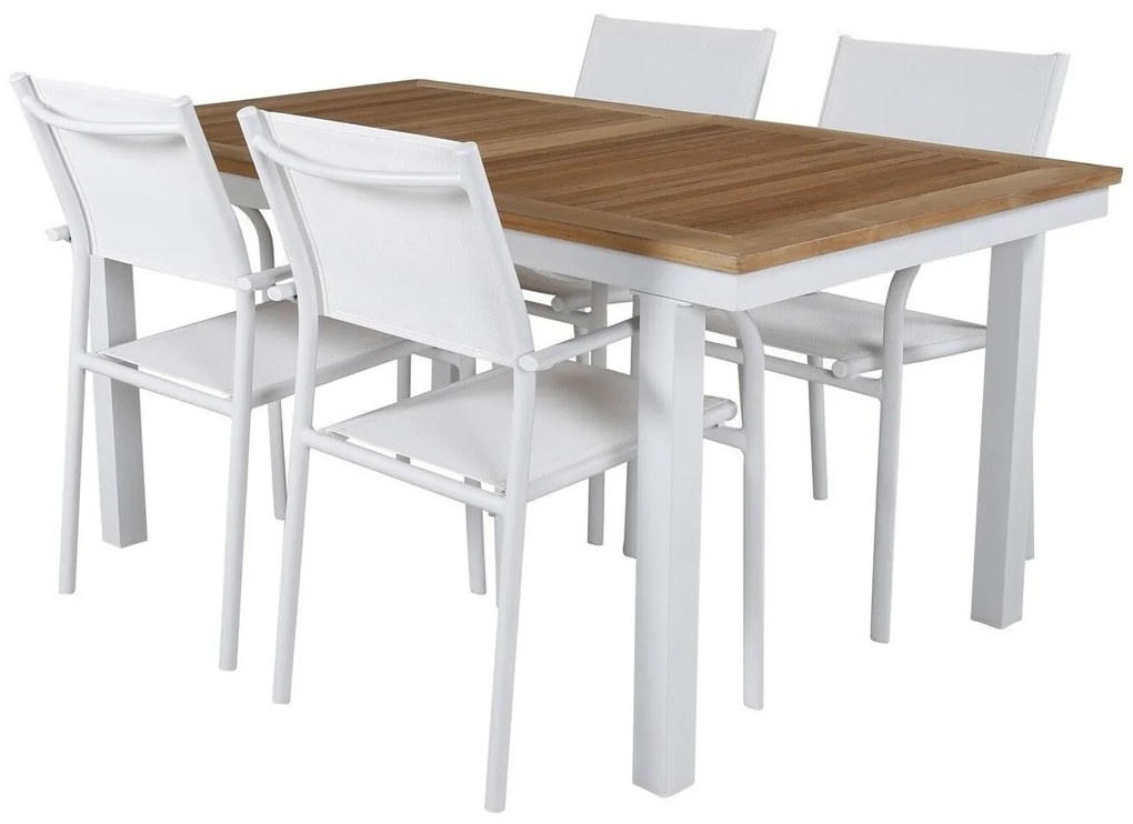 Σετ Τραπέζι και καρέκλες Dallas 2365, Ξύλο, Ύφασμα, Μέταλλο, Ξύλο: Ξύλο Teak | Epipla1.gr