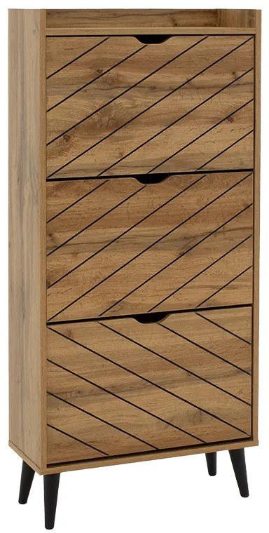 Παπουτσοθήκη Thelma pakoworld 9 ζεύγων sonoma 60x23.8x131.6εκ