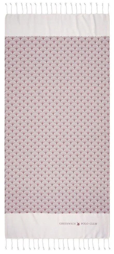 Πετσέτα Θαλάσσης - Παρεό 3666 Ecru-Peach Greenwich Polo Club Θαλάσσης 80x180cm 100% Cotton