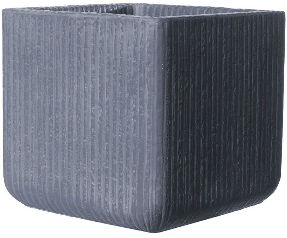 Κασπώ Πήλινο Stripe C-4170-8 37x37x32cm Dark Grey Supergreens Clay