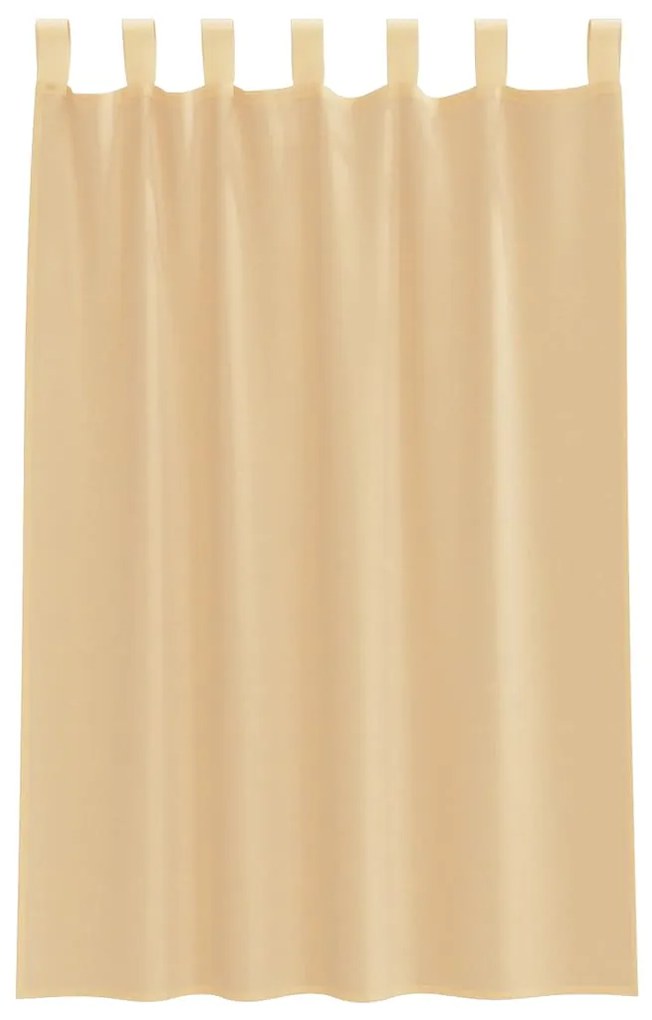 vidaXL Κουρτίνες Voile με βρόχους 2 τεμάχια Άμμος 140x175 cm