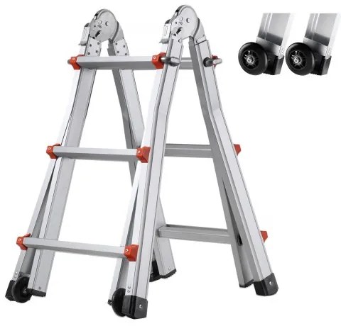 VEVOR Telescoping Ladder A Frame 10 FT Extension Multi-Function for Homework