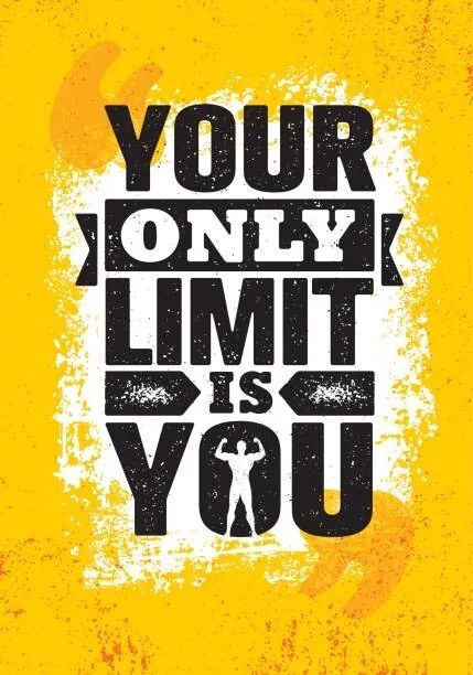 Εικονογράφηση Your Only Limit Is You. Inspiring, subtropica