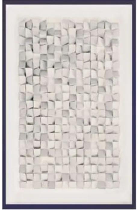 Πίνακας Καμβάς Origami Λευκός 74x0.4x104εκ. - Λευκό