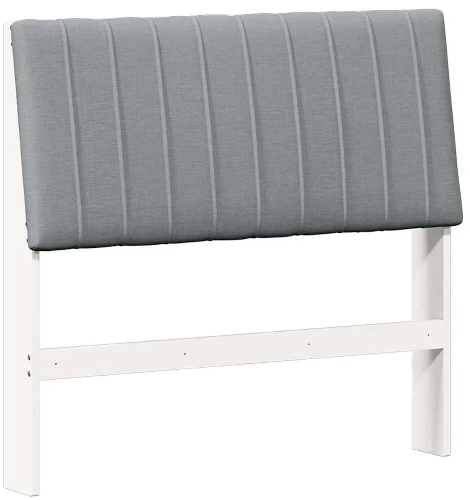 vidaXL Ταπετσαρισμένο κεφαλάρι Ανοιχτό γκρι 100 cm
