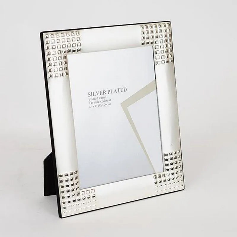 Κορνίζα Μεταλλική Επάργυρη 756-10025 15x20cm Silver Estheti Home Μέταλλο