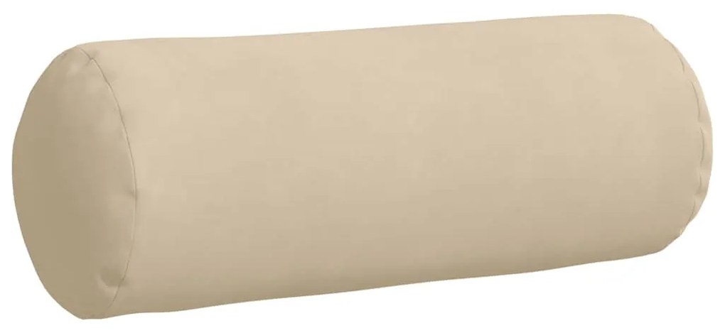vidaXL Μαξιλάρια Στήριγμα 2 pcs Κρεμ Ø 25 x 70 cm Ύφασμα Μικροΐνας