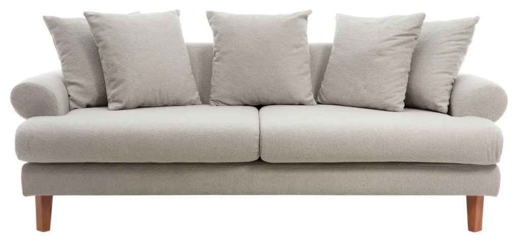 Artekko Uk Sofa Καναπές Τριθέσιος Υφασμάτινος Γκρι (210x100x75)cm