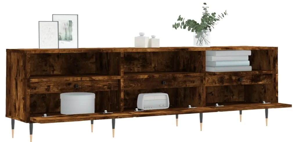 vidaXL Έπιπλο Τηλεόρασης Καπνιστή Δρυς 150x30x44,5 εκ. Επεξ. Ξύλο