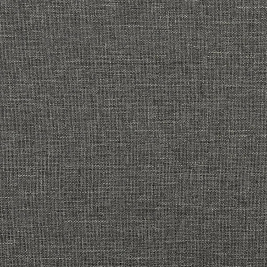 Κρεβάτι Boxspring με Στρώμα Σκούρο Γκρι 120x190 εκ Υφασμάτινο 3269787