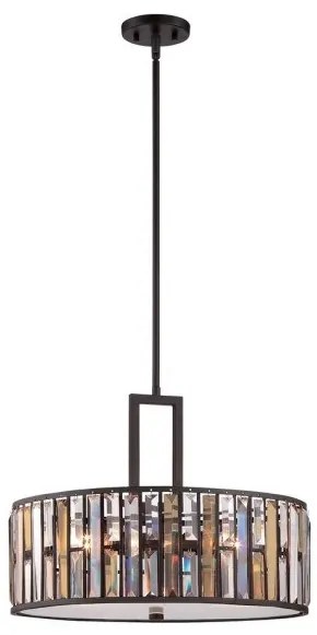 Κρεμαστό Φωτιστικό Οροφής 3xE27  Κρύσταλλο Κ9  Gemma Elstead Lighting-HK-GEMMA-P-C-VBZ-Μπρονζέ HK-GEMMA-P-C-VBZ