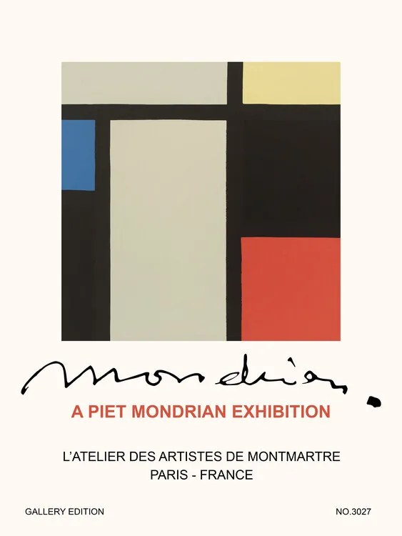 Αναπαραγωγή Illustration Special Edition Piet Mondrain Exhibition (No. 3027) - Piet Mondrian