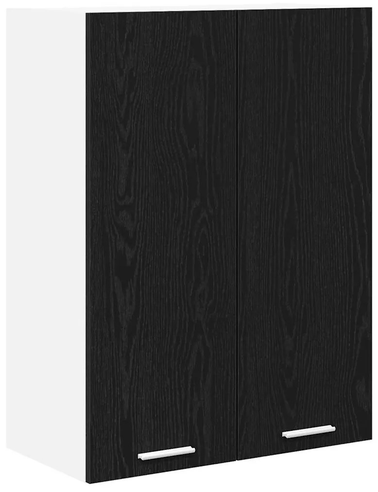 vidaXL Κρεμαστό ντουλάπι με αποθήκευση Μαύρη Οξυά 60 x 31 x 80 εκ.