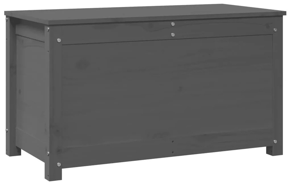 vidaXL Κουτί Αποθήκευσης Γκρι 80x40x45,5 εκ από Μασίφ Ξύλο Πεύκου