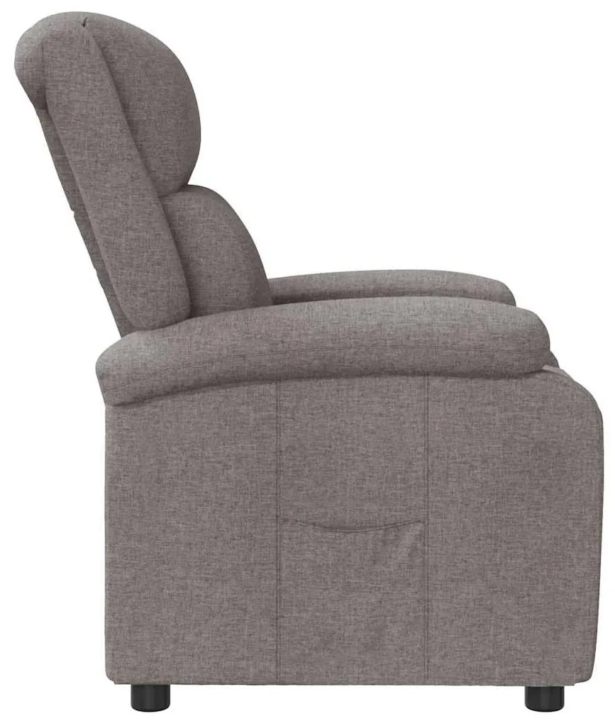 vidaXL Πολυθρόνα Ανακλινόμενη Taupe Υφασμάτινη