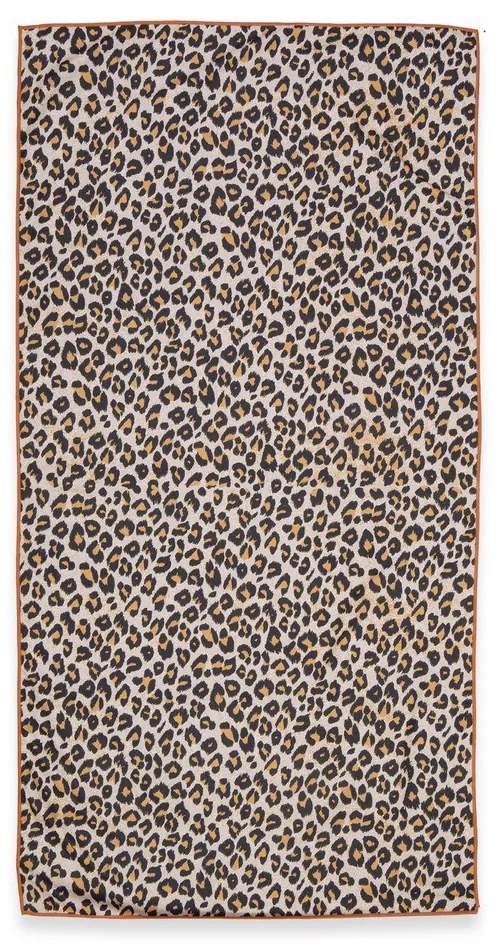 Πετσέτα Θαλάσσης Cheetah Brown Nef-Nef Homeware Θαλάσσης 80x160cm Microfiber