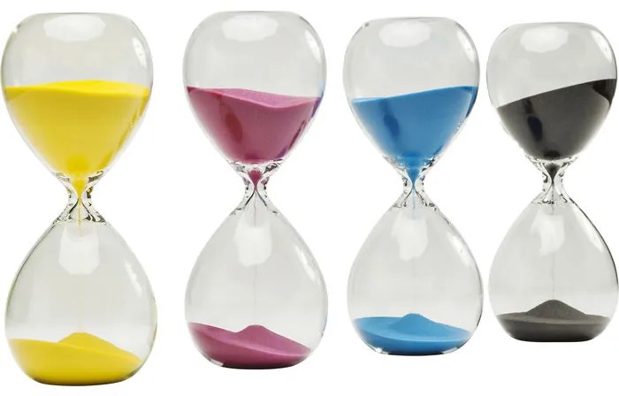 Κλεψύδρα Timer Γυάλινη Ασορτί 8,2x8,2x20 εκ. - Μαύρο