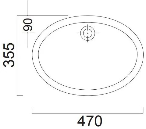 Νιπτήρας Serel Oval III-47 x 35.5 εκ.