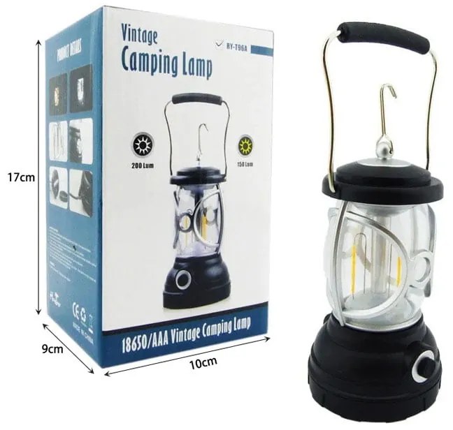 Επαναφορτιζόμενο LED Φανάρι Κάμπινγκ - Vintage camping lamp