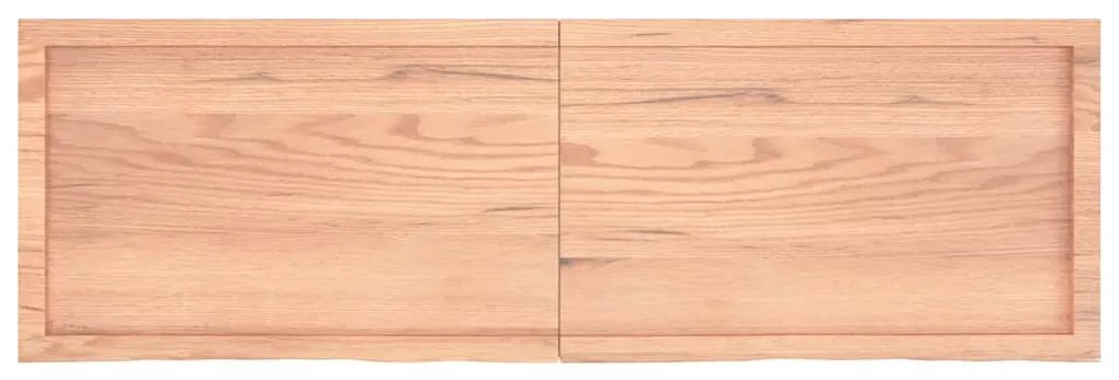 vidaXL Ράφι Τοίχου Ανοιχτό Καφέ 160x50x(2-4)εκ. Επεξ. Μασίφ Ξύλο Δρυός