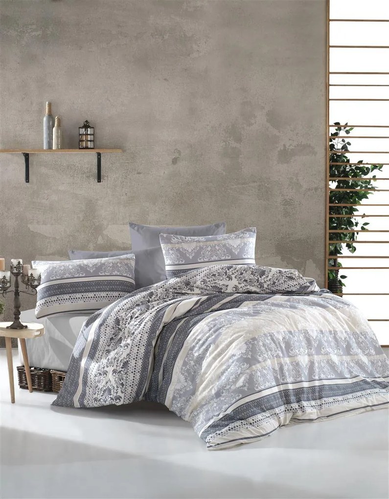 Σετ Σεντόνια Polycotton Μονά 160x240εκ. Ανδρομάχη 317 Grey Dimcol