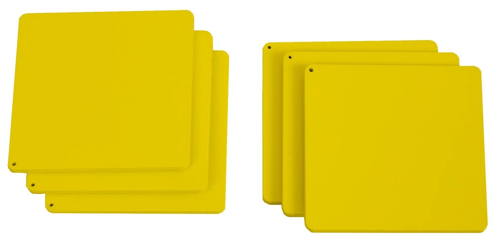 Σουβέρ Σετ 6τμχ Ανοξείδωτα Matt Yellow Pam &amp; Co 10x10x0,3εκ. 10-10-603