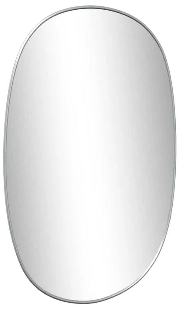 vidaXL Καθρέφτης Τοίχου Ασημί 50x35 εκ.