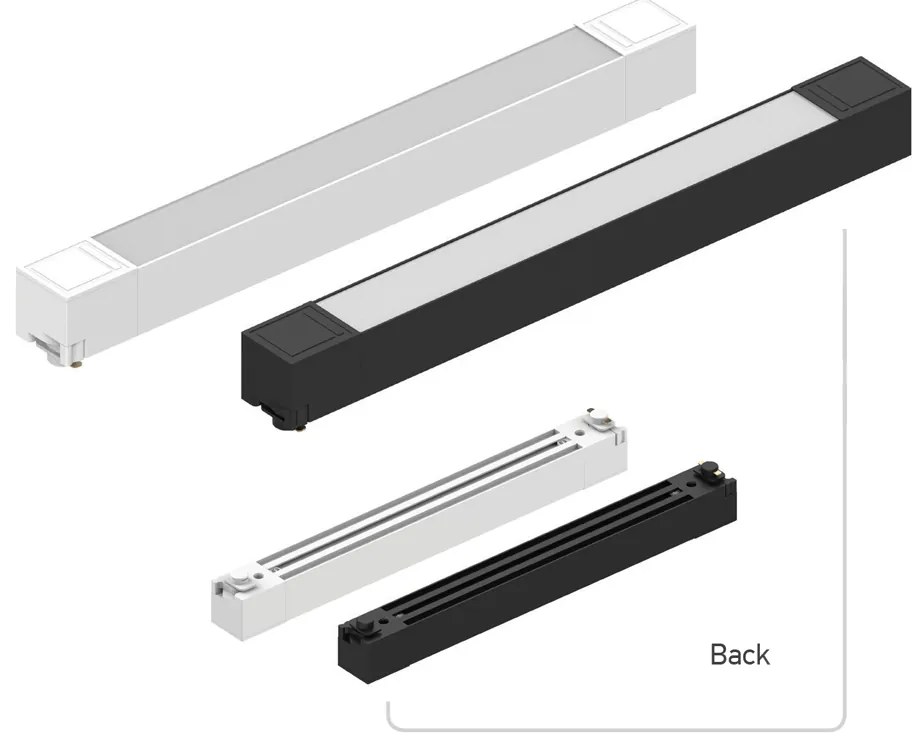 InLight Γραμμικό φωτιστικό LED 20W 4000K για μονοφασική ράγα σε μαύρη απόχρωση D:30cmX3,3cm T02602-BL