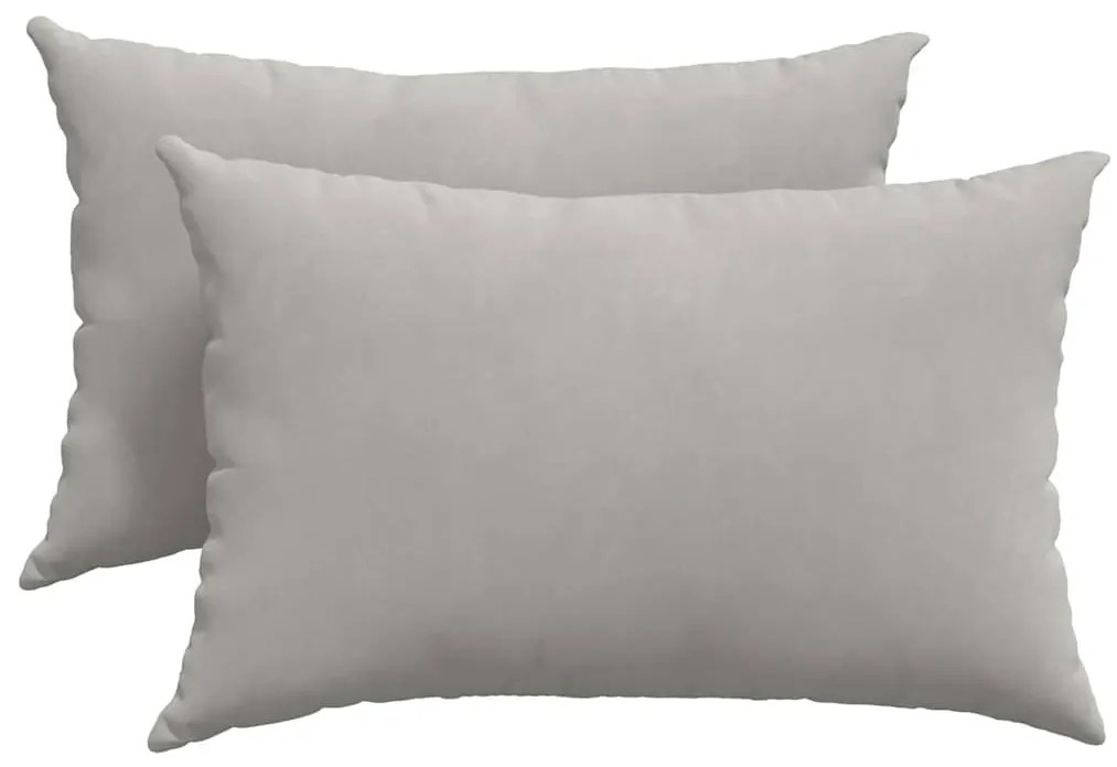 vidaXL Μαξιλάρι Καναπέ 2 pcs Ανοιχτό γκρι 60 x 40 cm ύφασμα
