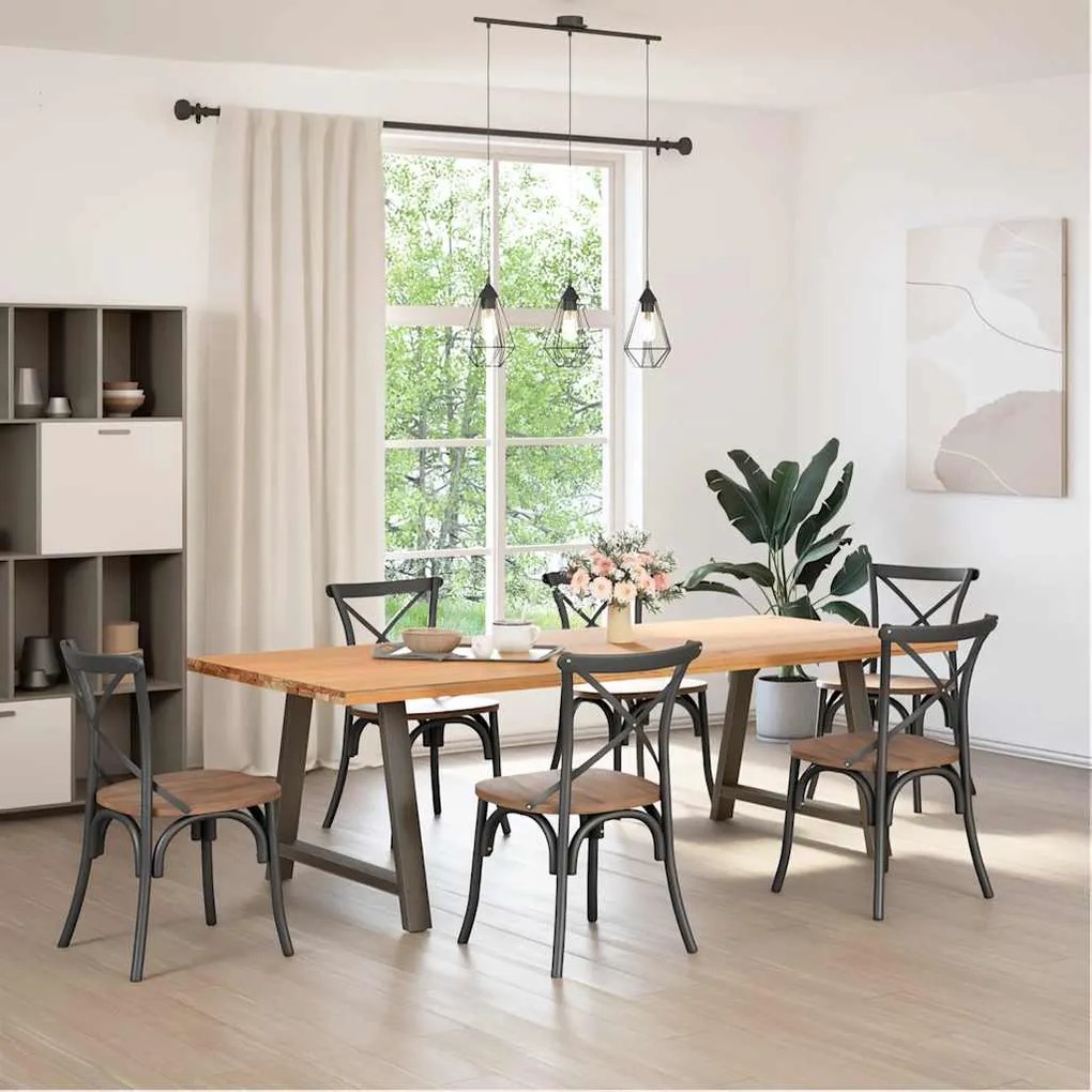 vidaXL Πόδια Τραπεζαρίας Σχήματος Α 2 τεμ. 90x(72-73) εκ. Ατσάλι
