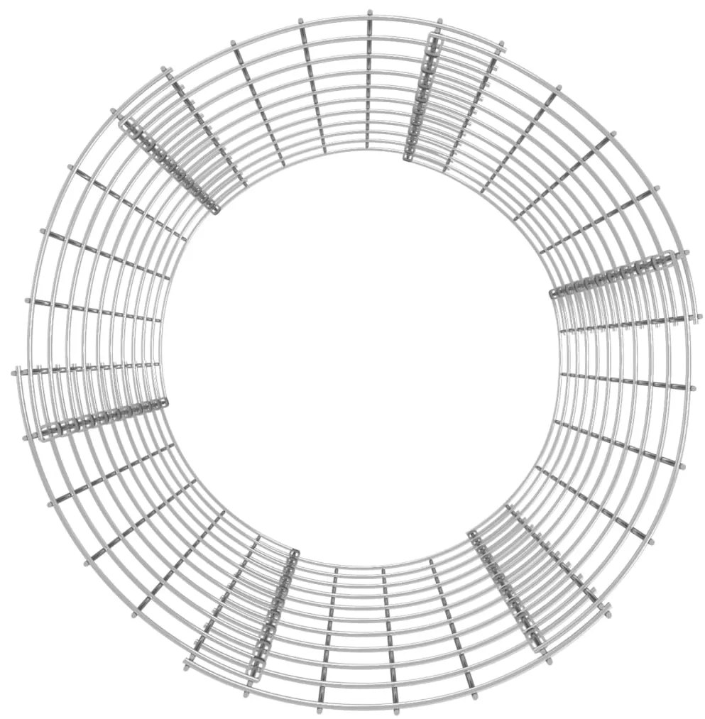 vidaXL Συρματοκιβώτιο-Γλάστρα Στύλος Κυκλική Ø50x100 εκ. Γαλβ. Χάλυβας
